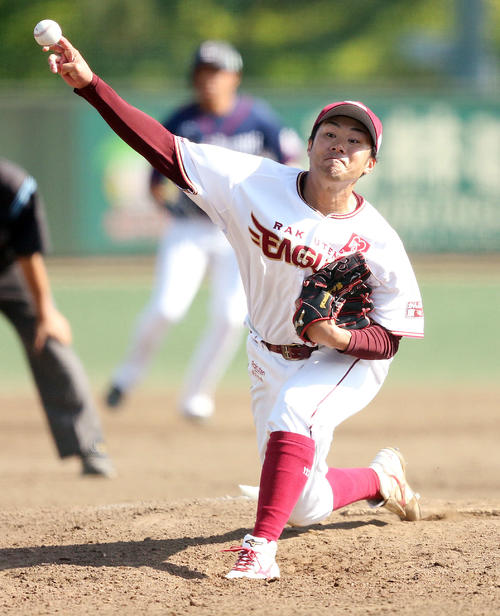 5月17日、イースタン・リーグ西武戦に登板する楽天由規