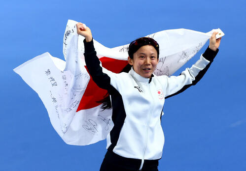 スピードスケート女子500メートル　銅メダルを獲得した高木美帆（ロイター）